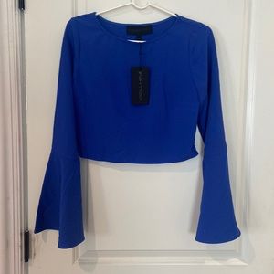 Kendall & Kylie cropped top with bell sleeves